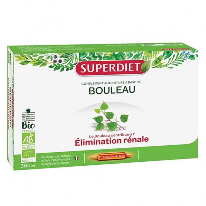 Bouleau Bio Elimination Rénale. Boîte 20 Ampoules