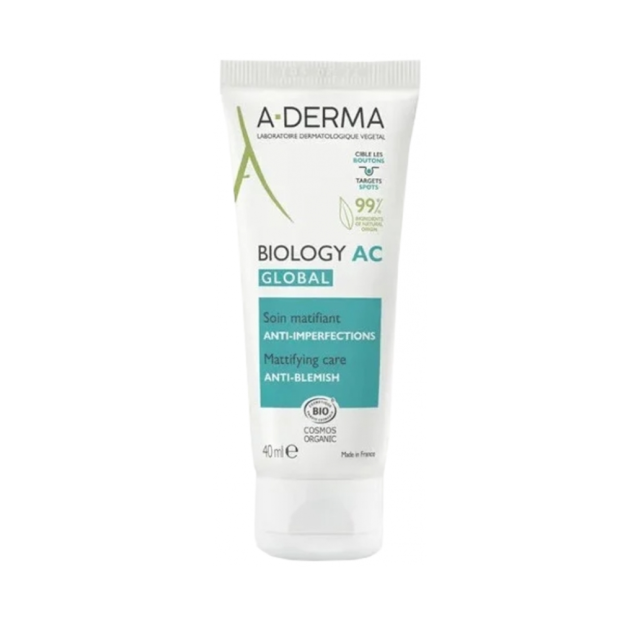 A Derma BIOLOGY AC Global Soin Matifiant Anti-Imperfections Bio, 40ml | Parashop.com