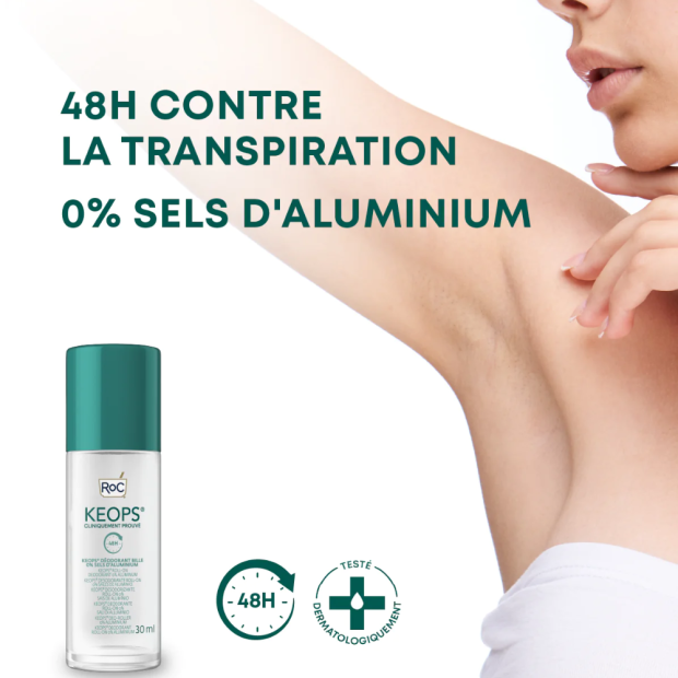 Keops Deodorant Roll On 0% Aluminium, 30ml