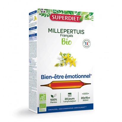 Millepertuis bio détente & sommeil, 20 ampoules