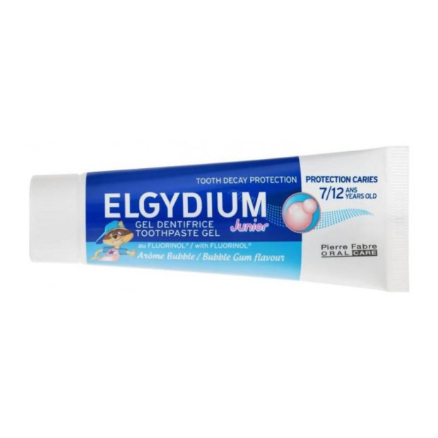Elgydium Gel Dentifrice Junior Protection Caries 7/12 Ans Arôme Bubble 50 ml | Parashop.com