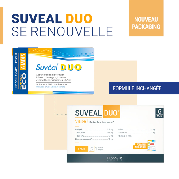 Suvéal Duo Maintien Vision Normale, 180 Capsules