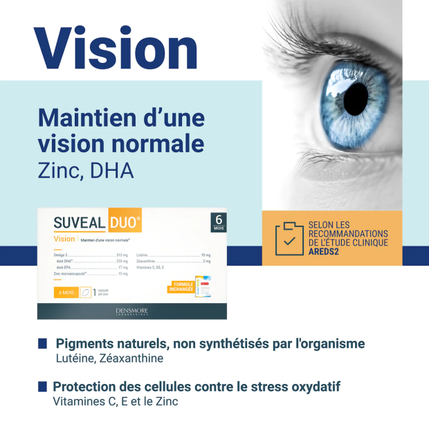 Suvéal Duo Maintien Vision Normale, 90 Capsules