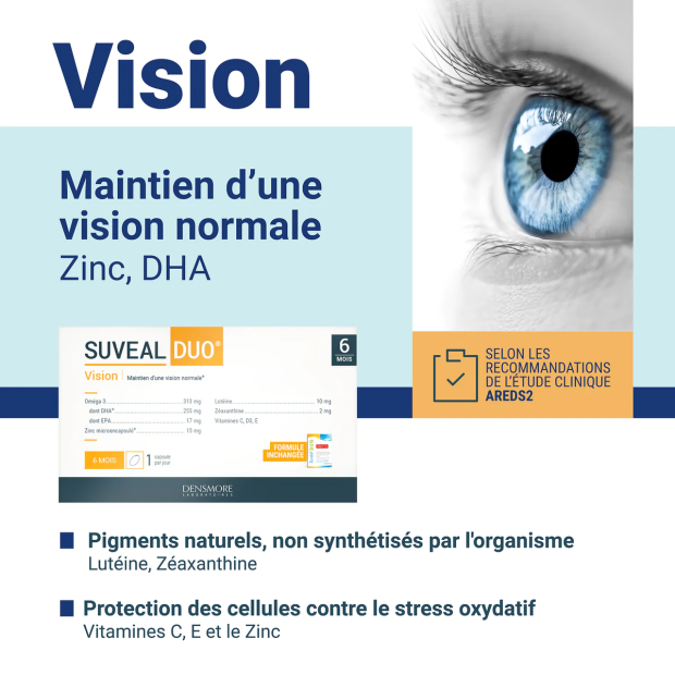 SUVÉAL DUO Maintien vision normale, 90 capsules