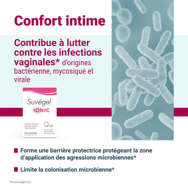 Suvégel Ionic Infections Vaginales, 10 Capsules Vaginales