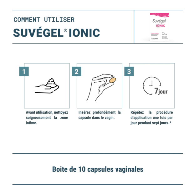 Suvégel Ionic Infections Vaginales, 10 Capsules Vaginales