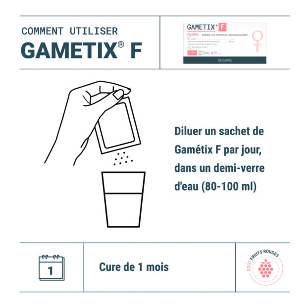 Gametix F Fertilité Femme, 30 Sachets De 5G