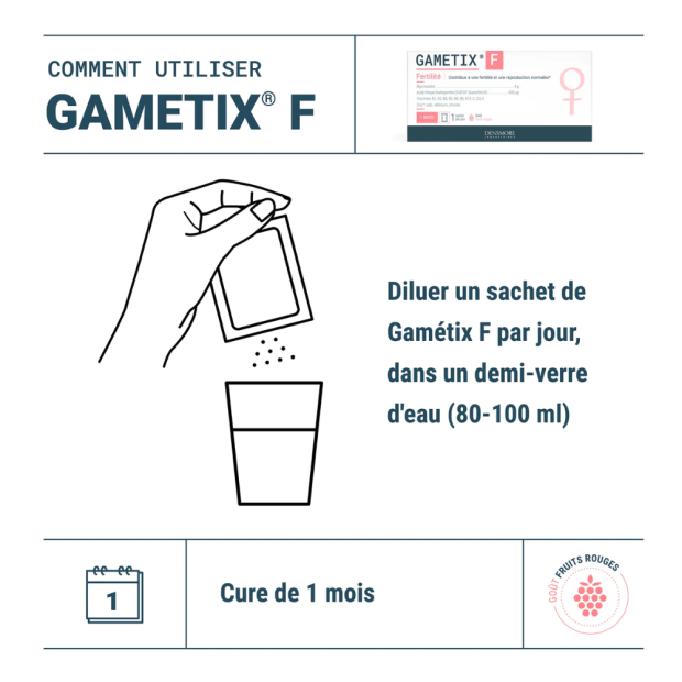 GAMETIX F Fertilité femme, 30 Sachets de 5g