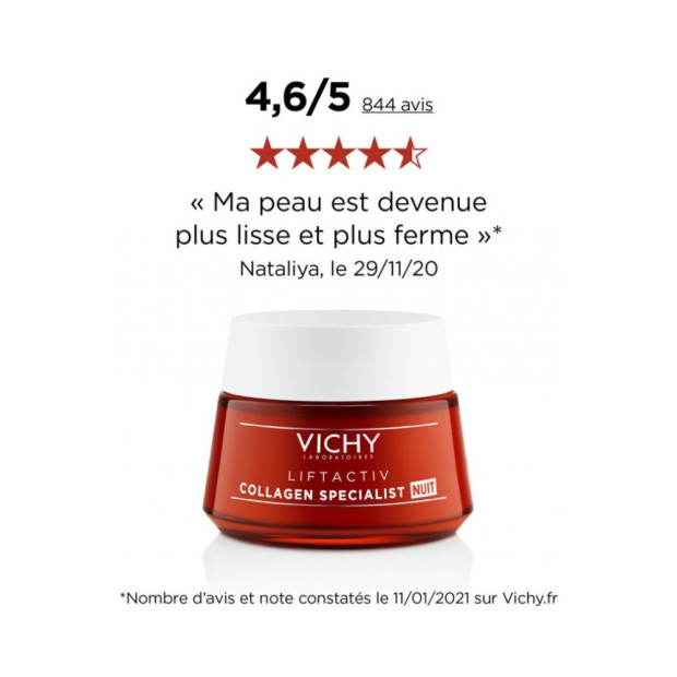 VICHY LIFTACTIV Collagen Specialist Nuit, 50ml | Parashop.com