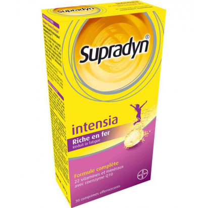INTENSIA Vitamines, minéraux et fer, 30 comprimés effervescents