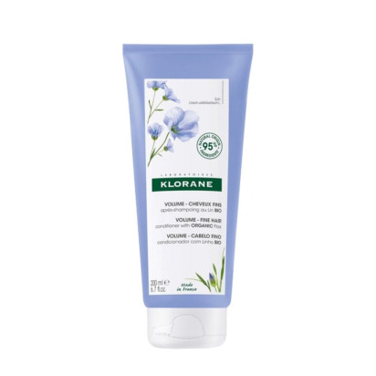 Volume Cheveux Fins Après-Shampoing Au Lin Bio, 200ml