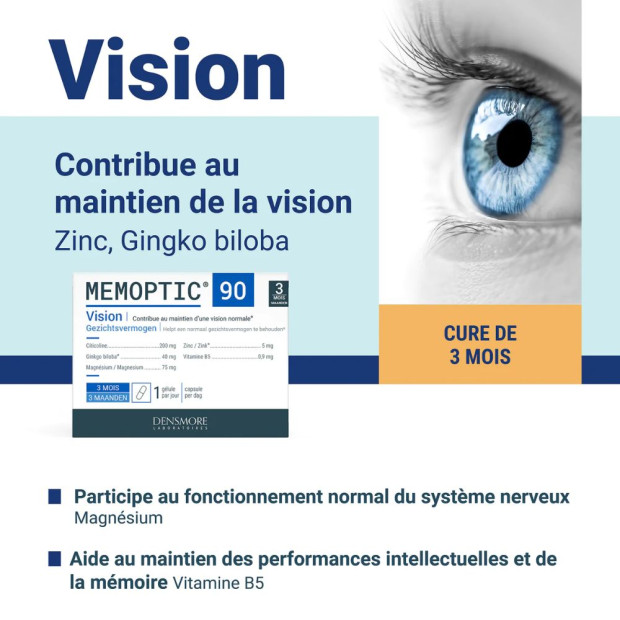 Memoptic Maintien Vision Normale, 90 Gélules