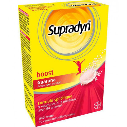 BOOST Vitamines et minéraux, 20 comprimés effervescents Supradyn - Parashop