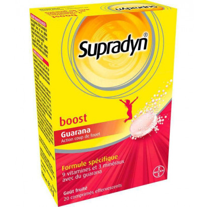 BOOST Vitamines et minéraux, 20 comprimés effervescents Supradyn - Parashop