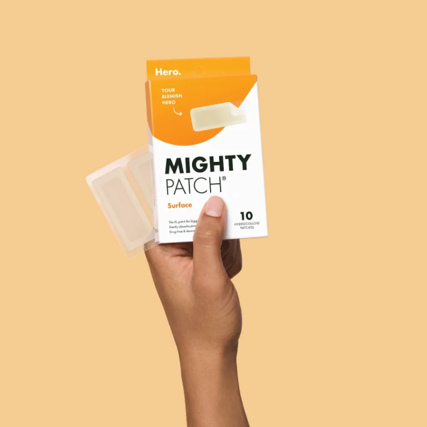 Mighty Patch Surface Patchs Anti-Acné Zones Étendues, 10 Patchs Hydrocolloïdes