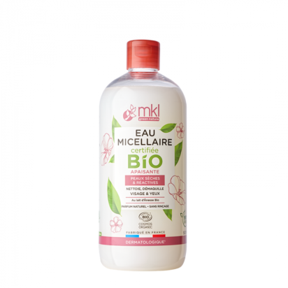 Eau Micellaire Bio Apaisante peaux sèches et réactives, 500ml