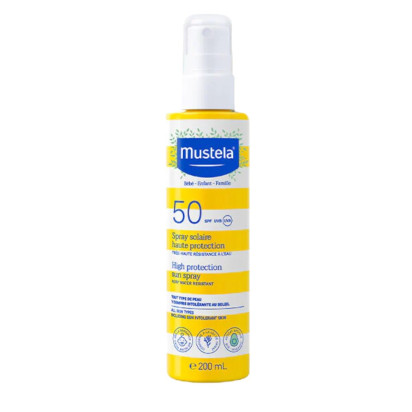 Spray Solaire Haute Protection Bébé-Enfant-Famille SPF50, 200ml