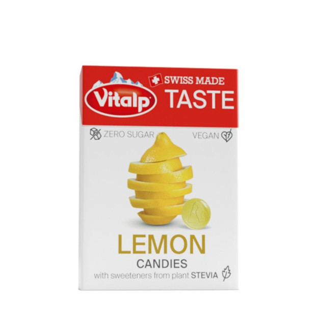 VITALP Bonbons Sans Sucre Citron, 25g