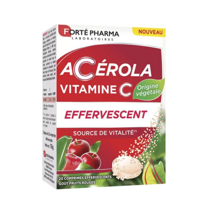 Acérola Vitamine C, 20 comprimés effervescents