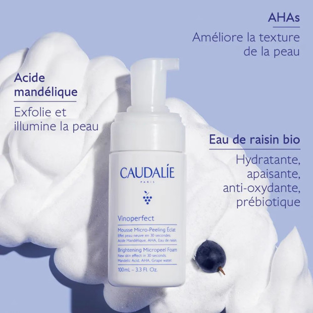 Caudalie VINOPERFECT Mousse Micro-Peeling Eclat, 100ml | Parashop.com
