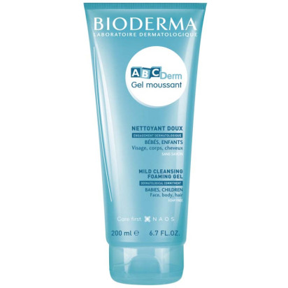 ABCDERM Moussant Gel Nettoyant Doux, 200ml Bioderma - Parashop