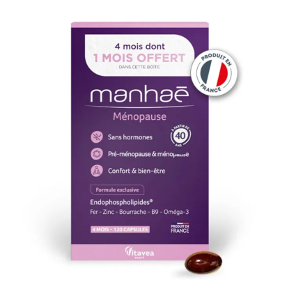 Menopause Sans Hormones 3 mois + 1 offert, 120 capsules