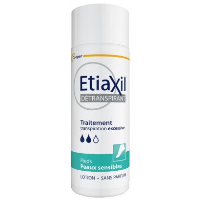 Etiaxil Traitement Détranspirant Pieds Lotion Peaux Sensibles, 100ml | Parashop.com