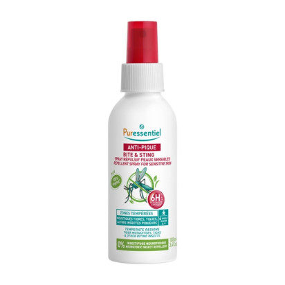 Puressentiel ANTIPIQUE Spray répulsif peaux sensibles, 100ml | Parashop.com