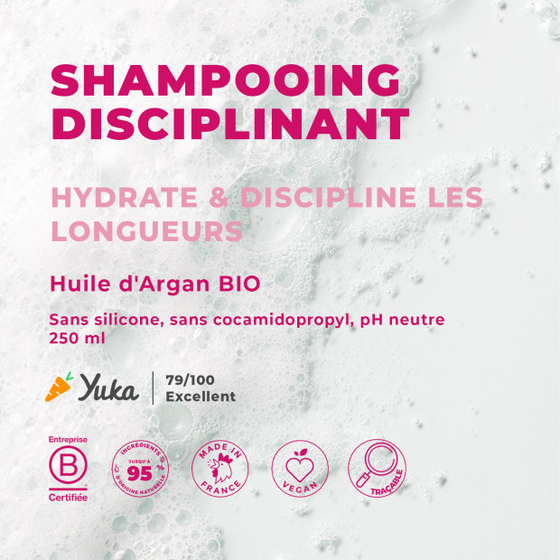 Energie Fruit Shampoing sans sulfates cheveux secs et rebelles monoï rose & huile d'argan bio, 250ml | Parashop.com
